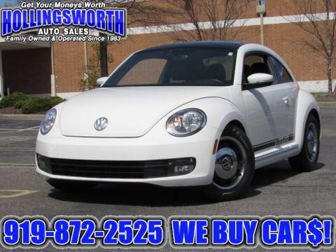 2012 Volkswagen Beetle for sale at Hollingsworth Auto Sales in Raleigh NC