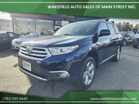 2013 Toyota Highlander for sale at Wakefield Auto Sales of Main Street Inc. in Wakefield MA