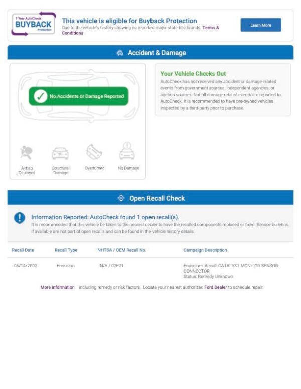 2002 Ford Thunderbird Deluxe