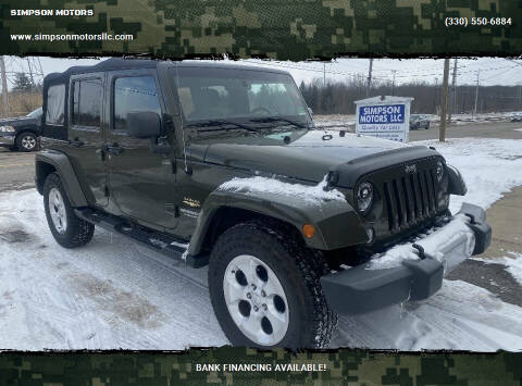 2015 Jeep Wrangler Unlimited for sale at SIMPSON MOTORS in Youngstown OH
