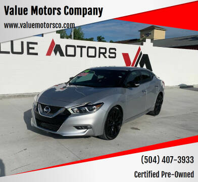 2016 Nissan Maxima for sale at Value Motors Company in Marrero LA