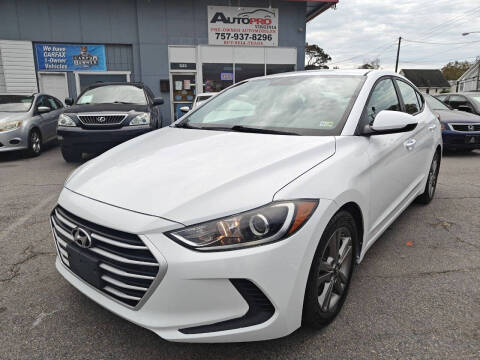 2018 Hyundai Elantra for sale at AutoPro Virginia LLC in Virginia Beach VA