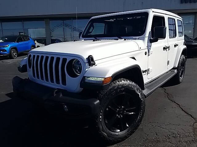 Used 2023 Jeep Wrangler 4-Door Sahara Altitude with VIN 1C4HJXEG6PW614198 for sale in Bellefontaine, OH