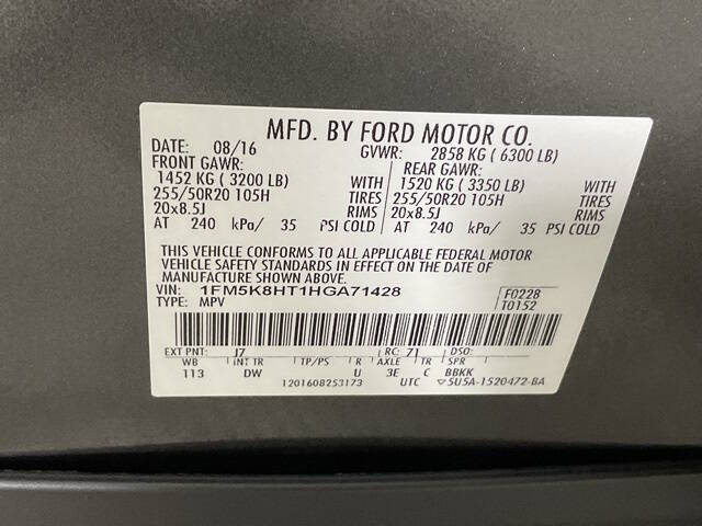 2017 Ford Explorer Platinum