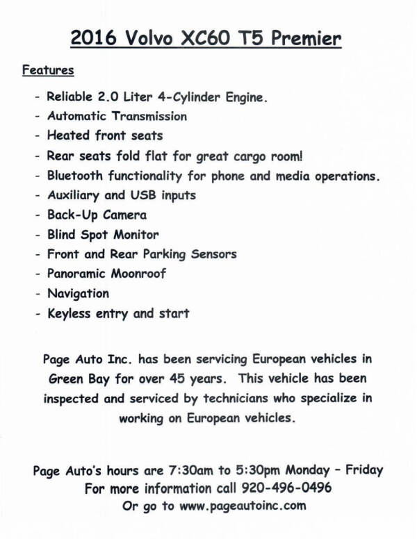 2016 Volvo XC60 T5 Drive-E Premier
