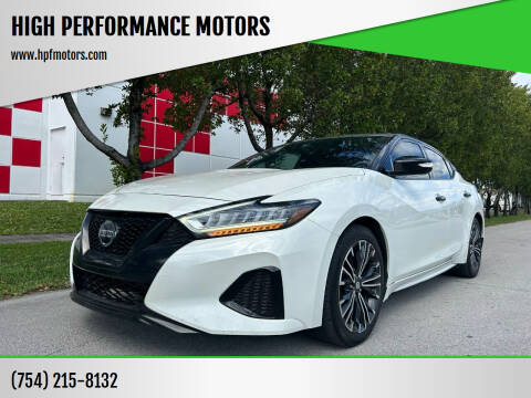 2021 Nissan Maxima for sale at HIGH PERFORMANCE MOTORS in Hollywood FL