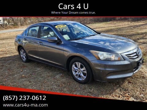 2012 Honda Accord for sale at Cars 4 U in Haverhill MA