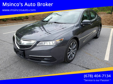 2016 Acura TLX for sale at Msinco's Auto Broker in Snellville GA