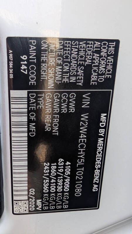 2020 Freightliner Sprinter 2500