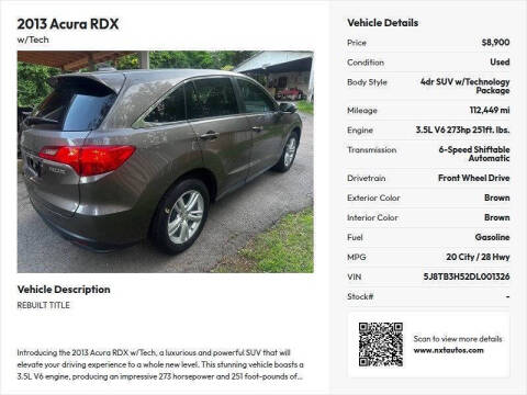 2013 Acura RDX w/Tech