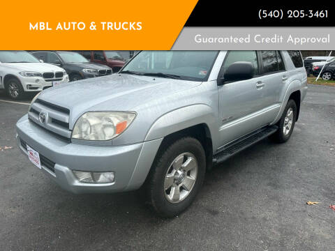 2004 Toyota 4Runner for sale at MBL Auto & TRUCKS in Woodford VA
