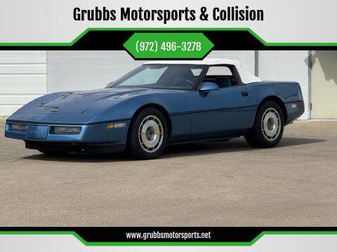 1987 Chevrolet Corvette for sale at Grubbs Motorsports & Collision in Garland TX