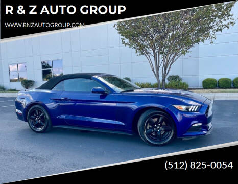 2015 Ford Mustang for sale at R & Z AUTO GROUP in Austin TX