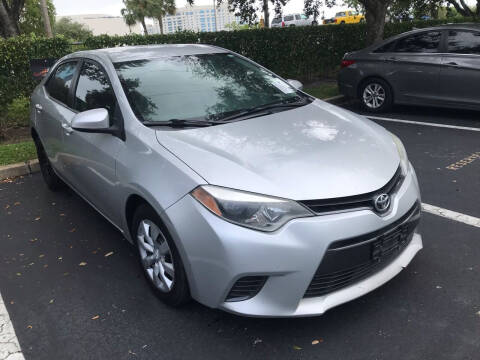 2015 Toyota Corolla for sale at FLORIDA CAR TRADE LLC in Davie FL