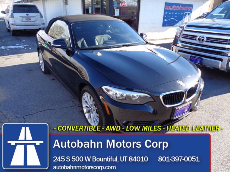 2015 BMW 2 Series for sale at Autobahn Motors Corp in Bountiful UT