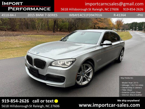 2015 BMW 7 Series for sale at Import Performance Sales in Raleigh NC