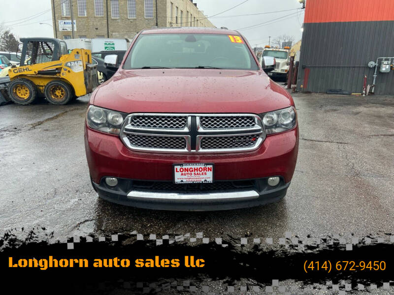 2013 Dodge Durango for sale at Longhorn auto sales llc in Milwaukee WI