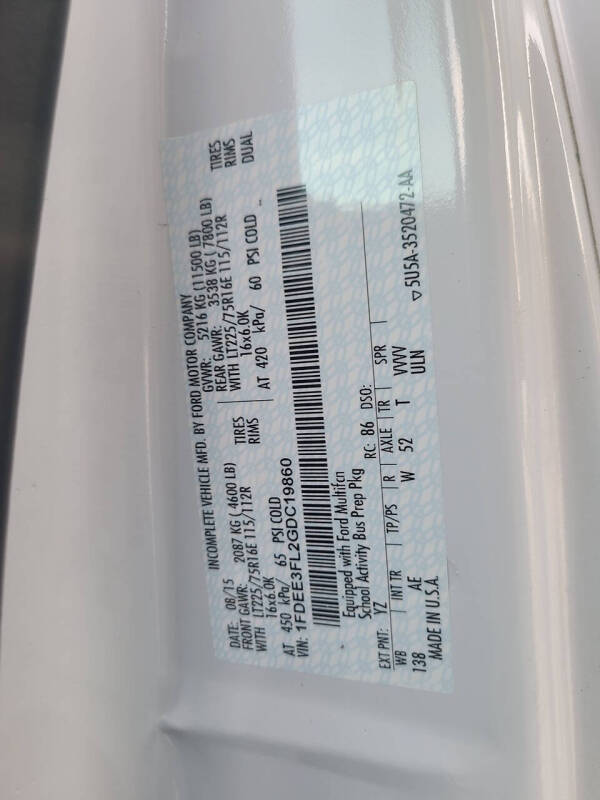 2016 Ford E-Series E-350 SD