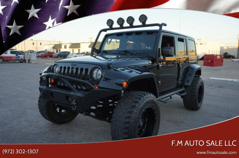 2013 Jeep Wrangler Unlimited for sale at F.M Auto Sale LLC in Dallas TX