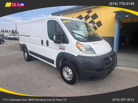 2017 RAM ProMaster for sale at Escar Auto in El Paso TX