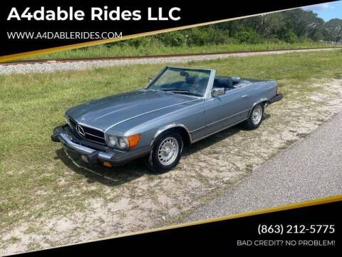 1977 Mercedes-Benz 450 SL for sale at A4dable Rides LLC in Haines City FL