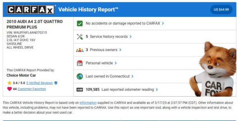 2010 Audi A4 2.0T quattro Premium Plus