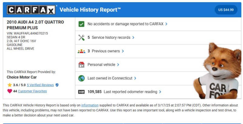 2010 Audi A4 2.0T quattro Premium Plus