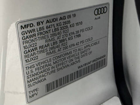 2019 Audi Q8 quattro Premium Plus 55 TFSI