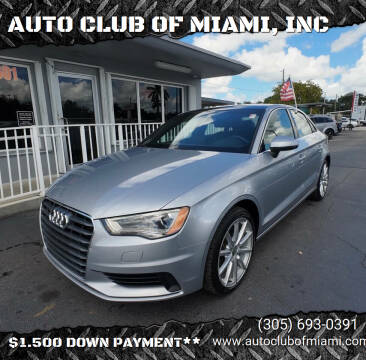 2015 Audi A3 for sale at AUTO CLUB OF MIAMI, INC in Miami FL