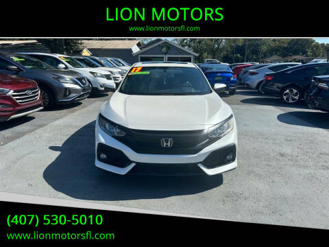 2017 Honda Civic for sale at LION MOTORS in Orlando FL