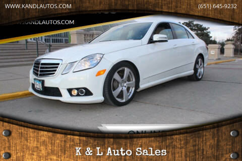 2010 Mercedes-Benz E-Class for sale at K & L Auto Sales in Saint Paul MN