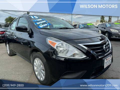 2015 Nissan Versa for sale at WILSON MOTORS in Stockton CA