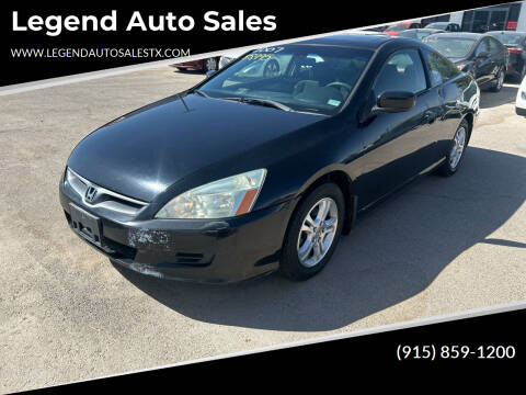 2007 Honda Accord for sale at Legend Auto Sales in El Paso TX