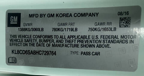 2017 Chevrolet Spark 1LT CVT