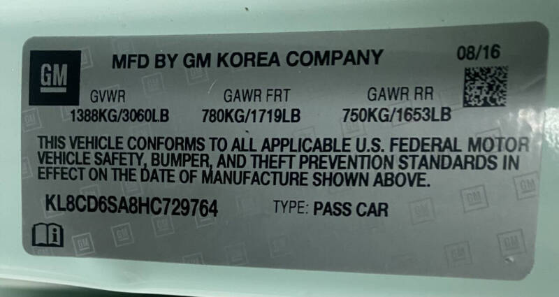 2017 Chevrolet Spark 1LT CVT