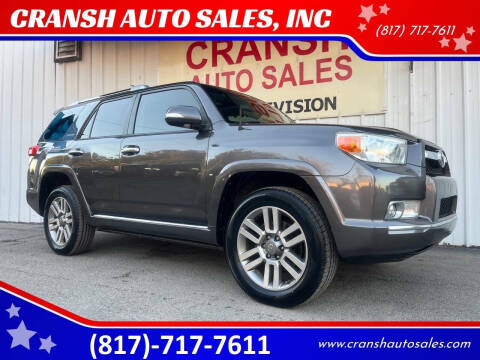 2013 Toyota 4Runner for sale at CRANSH AUTO SALES, INC in Arlington TX