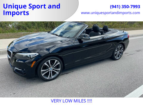 2016 BMW 2 Series for sale at Unique Sport and Imports in Sarasota FL