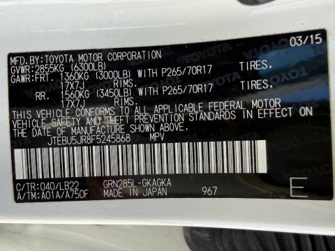 2015 Toyota 4Runner SR5 Premium