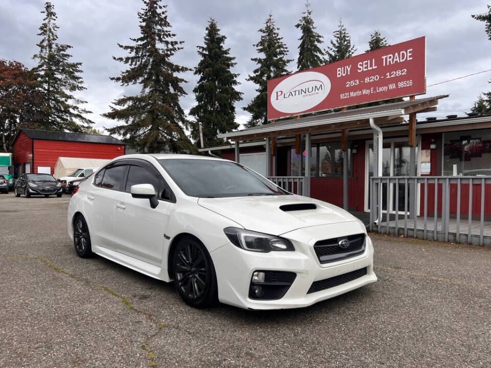 2017 Subaru WRX for sale at PLATINUM AUTO SALES INC in Lacey, WA