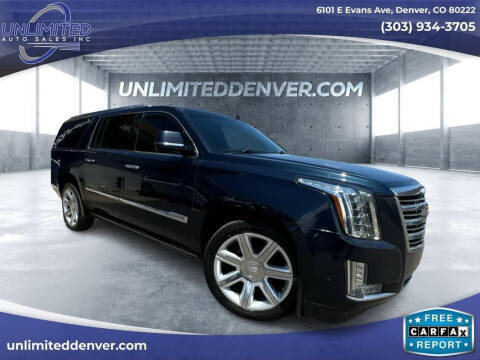 2017 Cadillac Escalade ESV for sale at Unlimited Auto Sales in Denver CO