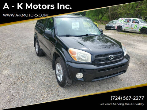 2005 Toyota RAV4 for sale at A - K Motors Inc. in Vandergrift PA