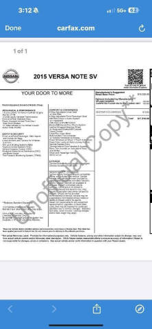 2015 Nissan Versa Note SV