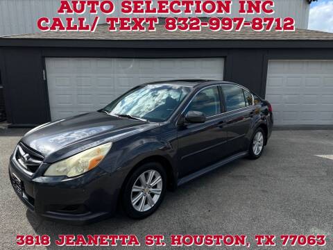 2011 Subaru Legacy for sale at Auto Selection Inc. in Houston TX