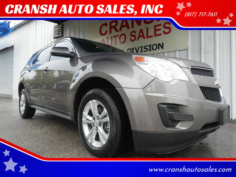 2012 Chevrolet Equinox for sale at CRANSH AUTO SALES, INC in Arlington TX