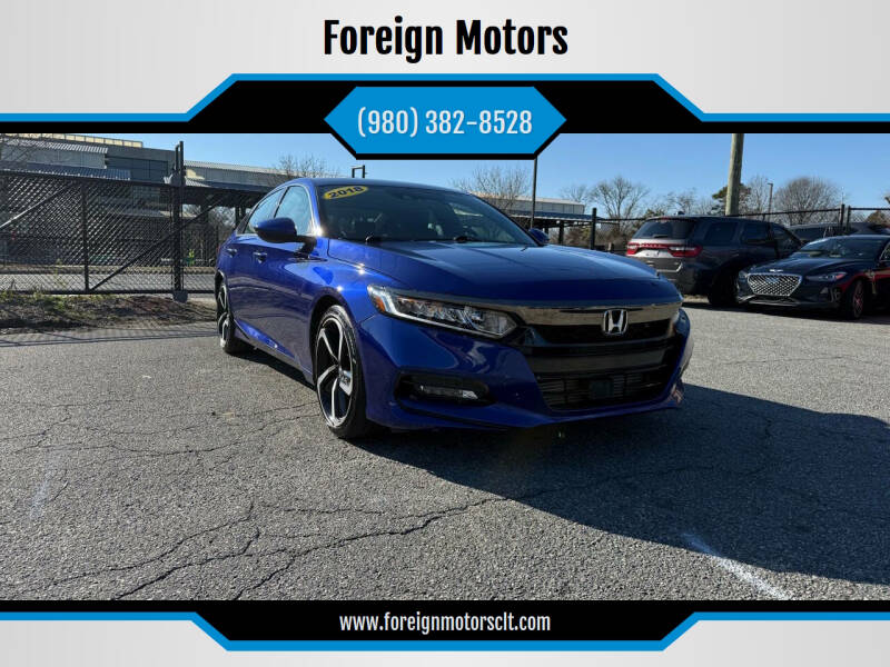 2018 Honda Accord for sale at Foreign Motors in Kannapolis NC