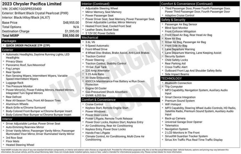2023 Chrysler Pacifica Limited