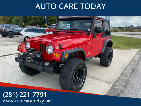 2004 Jeep Wrangler for sale at AUTO CARE TODAY in Spring TX