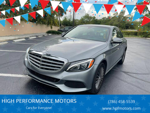2015 Mercedes-Benz C-Class for sale at HIGH PERFORMANCE MOTORS in Hollywood FL