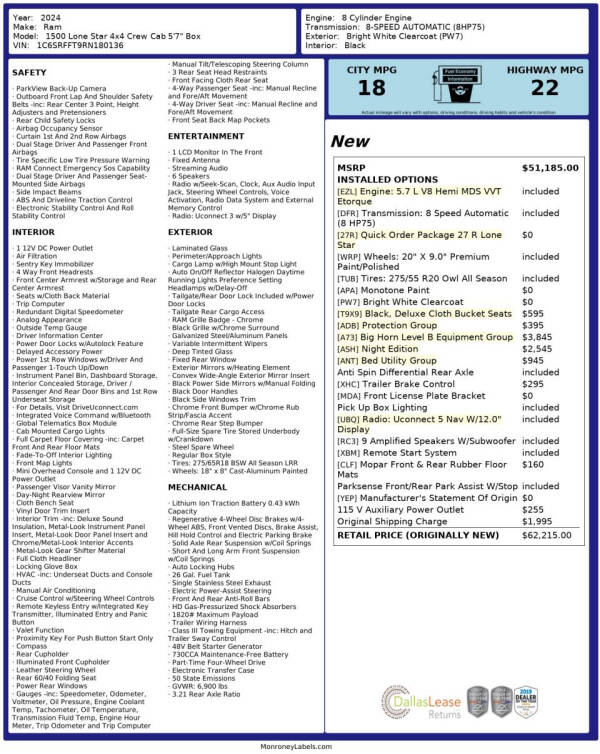 2024 RAM 1500 Lone Star