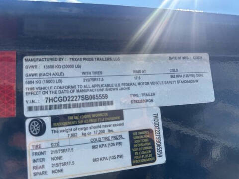 2025 Texas Pride Dump Trailer